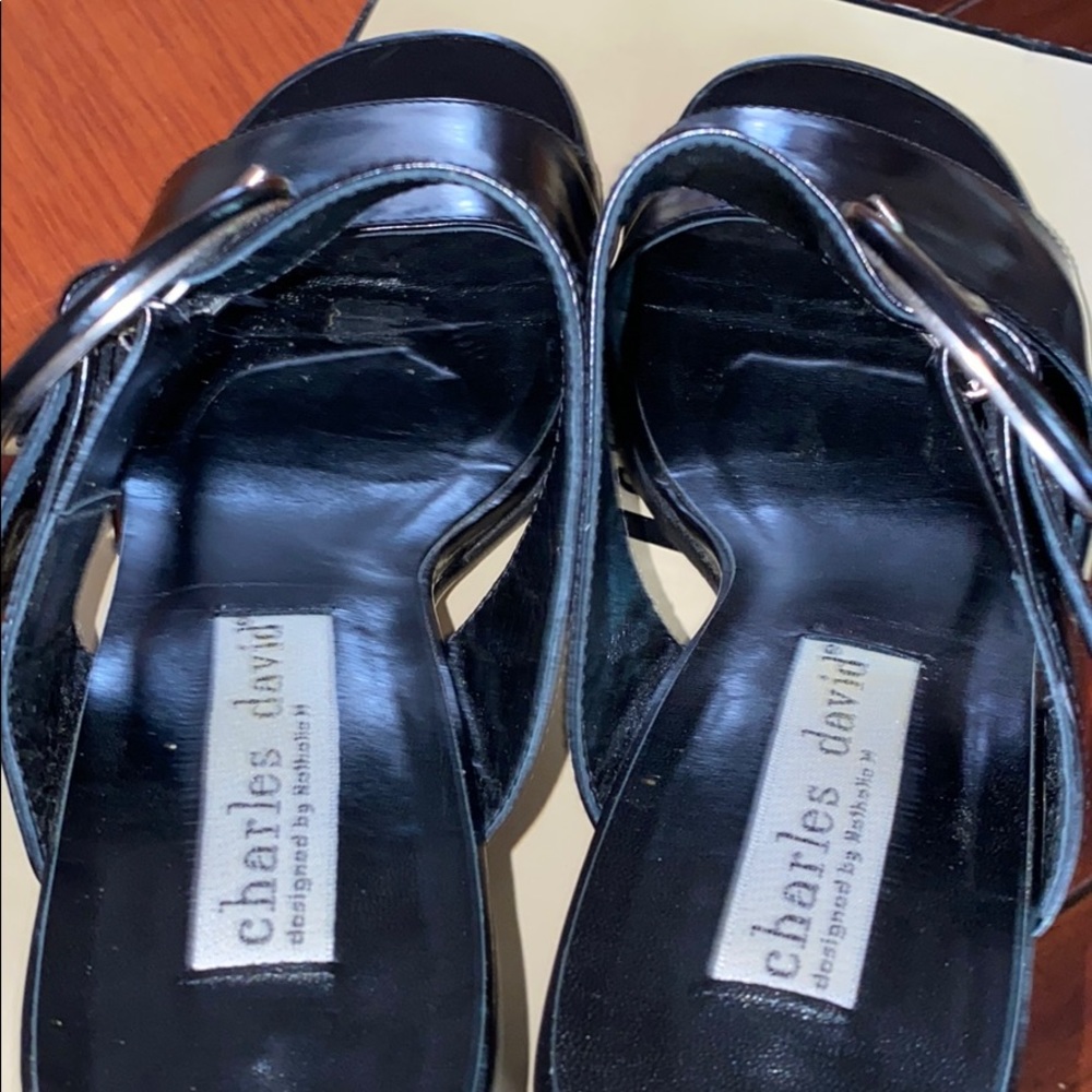 Charles David Block Heeled Sandals - Vintage - Pre Y2K - Picture 7 of 9